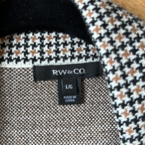 NWOT Long Patterned Sweater Coat - Picture 5 of 6